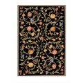 Safavieh 2 ft. - 6 in. x 8 ft. Runner- Country and Floral Chelsea Black Hand Hooked Rug HK248B-28